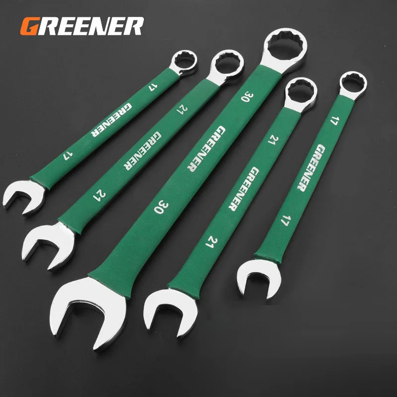 GREENERY Plum Blossom Open Dual Purpose Wrench Dead Wrench Double Head High Torque High Hardness Auto Repair Hardware Hand Tool