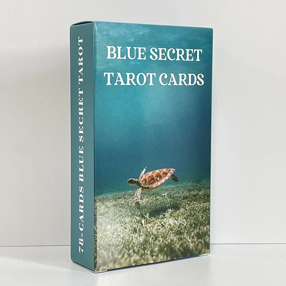 12x7cm Blue Secret Tarot Cards Sea Oracle Deck English Version Beginners with Divination Prophecy mystical manga tarot card deck for beginners，the unique group card with the guide the complete 78 cards