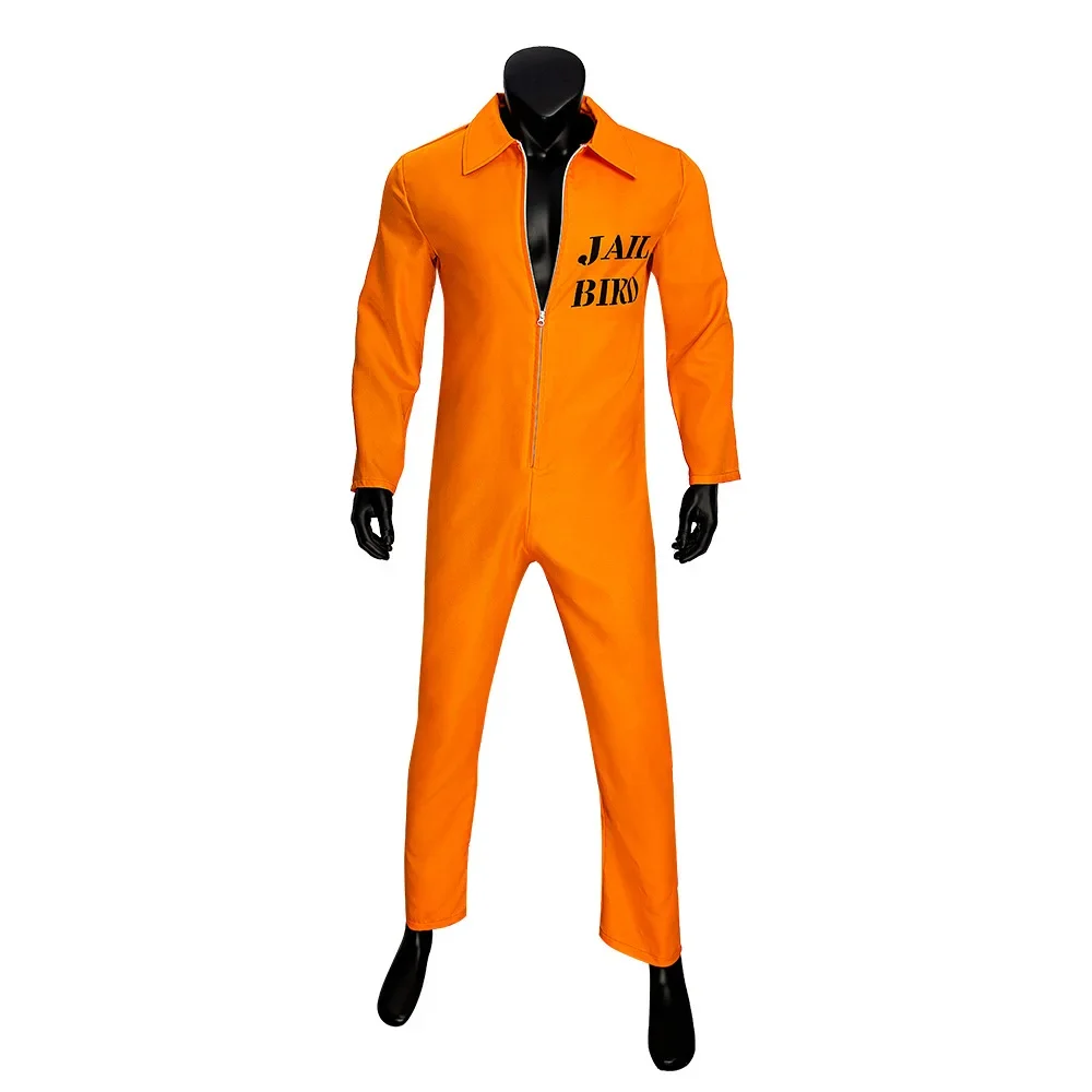 Halloween Male and Female Anime Cosplay Couple Style Orange Prison