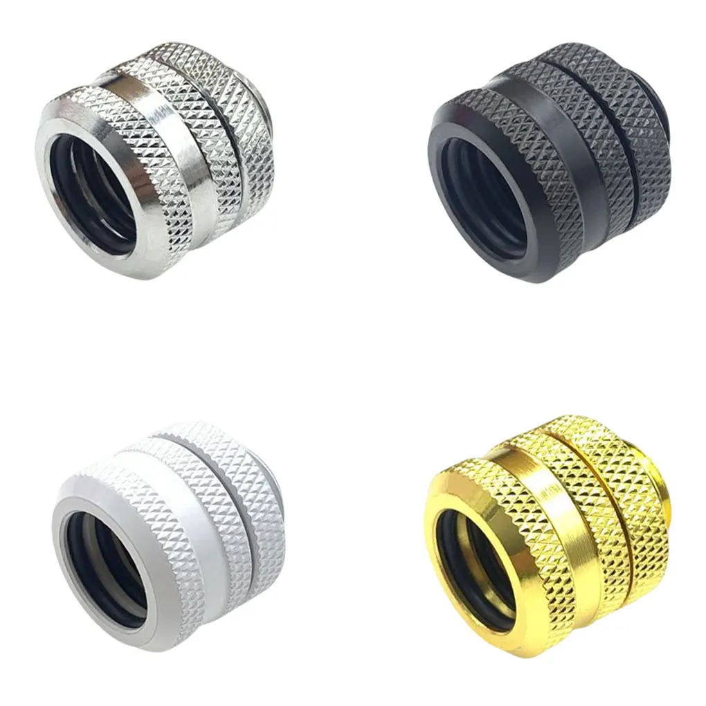 

12Pcs Computer Water Cooling Pipe Adapter Solid Color 5mm Thread Connector