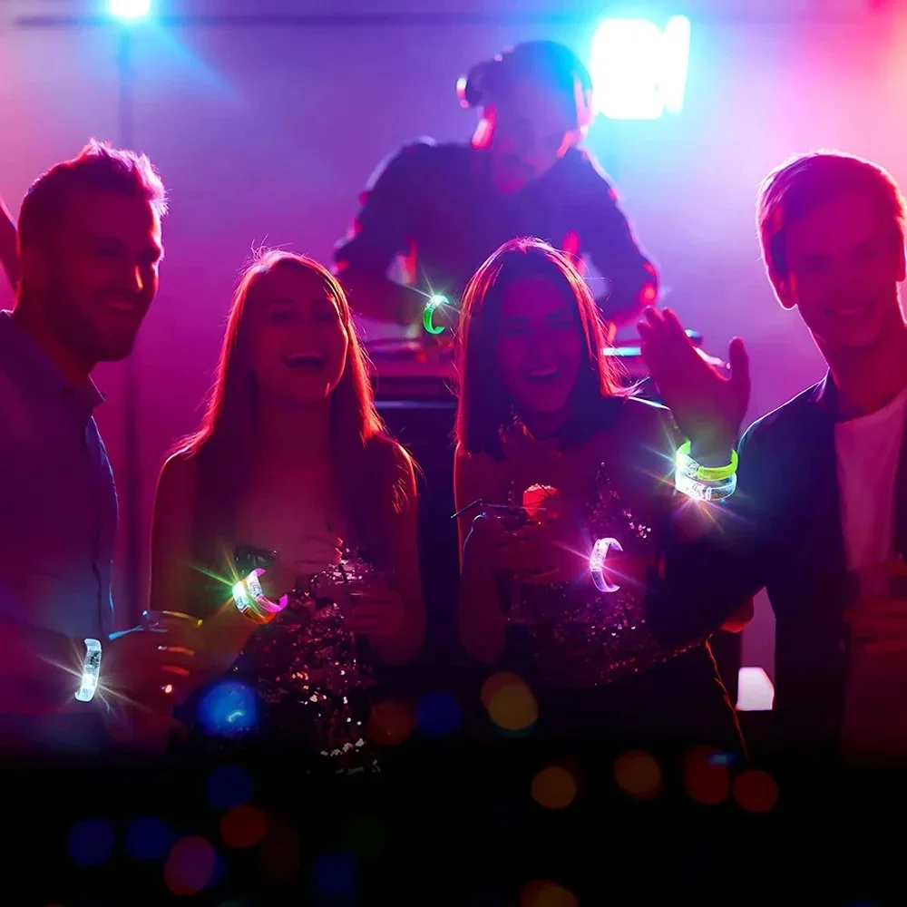 Description Picture 4 of item10/20/50/100Pcs LED Light Up Wristbands Neon Glowing Bangle Luminous Wristbands Glow in The Dark Party Supplies for Kids Adults