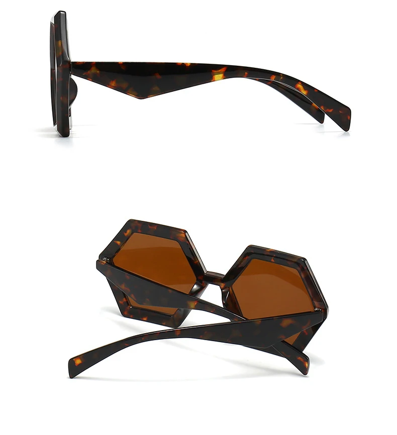 56880 neue Polygon Farbverlauf Sonnenbrille Frauen Mode große Retro Sonnenschutz Spiegel im Freien Schutzschirme uv400 – Detail 18