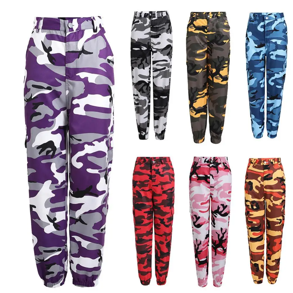 

Women Pants Trousers Casual Long Middle Waist HOT SALES!!! Camouflage Printed Jogger Harem Trousers