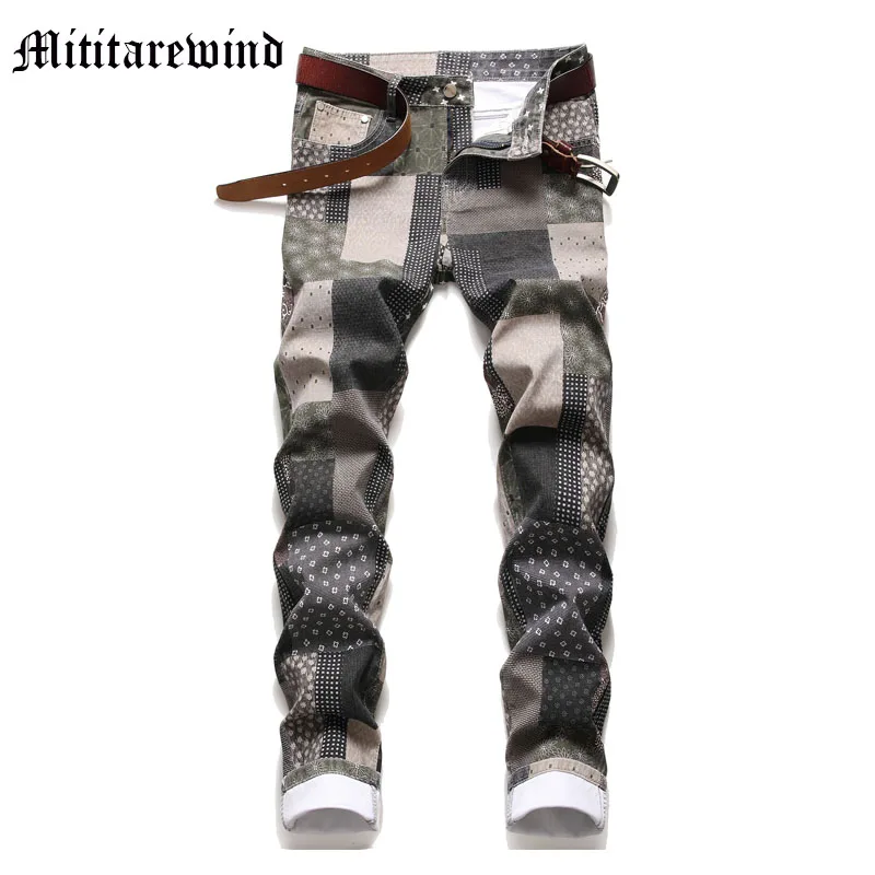 

Men's Slim Colorful Stretch Jeans Casual Vintage Hip Hop Youth Male Summer And Spring Retro Pants High Street Y2k Full Length
