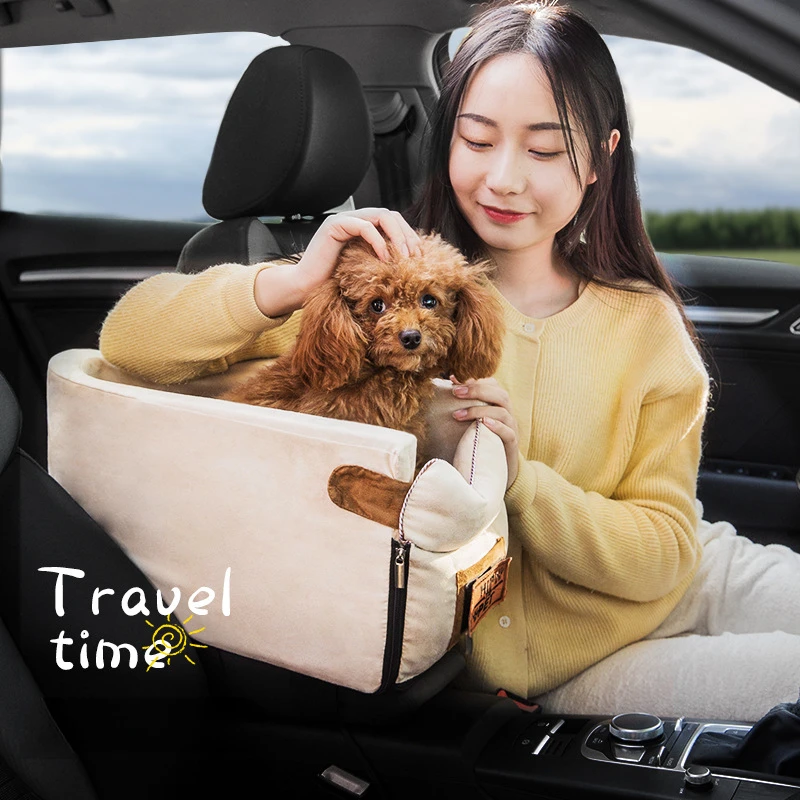 Siège d'appoint de voiture pour chien, console centrale, accoudoir de  voiture, voyage, Electrolux avec attaches de sécurité, lit respirant pour  animaux de compagnie - AliExpress