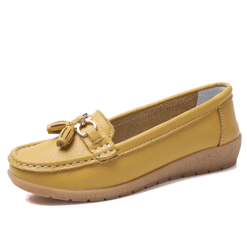Casual Shoes for women Flats Shoes Cut Out Leather Breathable Moccasins Boat Shoes Ballerina Ladies D002
