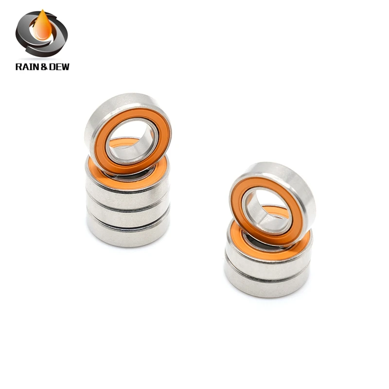 Mr117-2Rs Cuscinetto Abec-7 10 Pezzi 7X11X3Mm Cuscinetti A Sfera In Miniatura Mr117Rs Cuscinetto Sigillato Arancione Mr117 2Rs