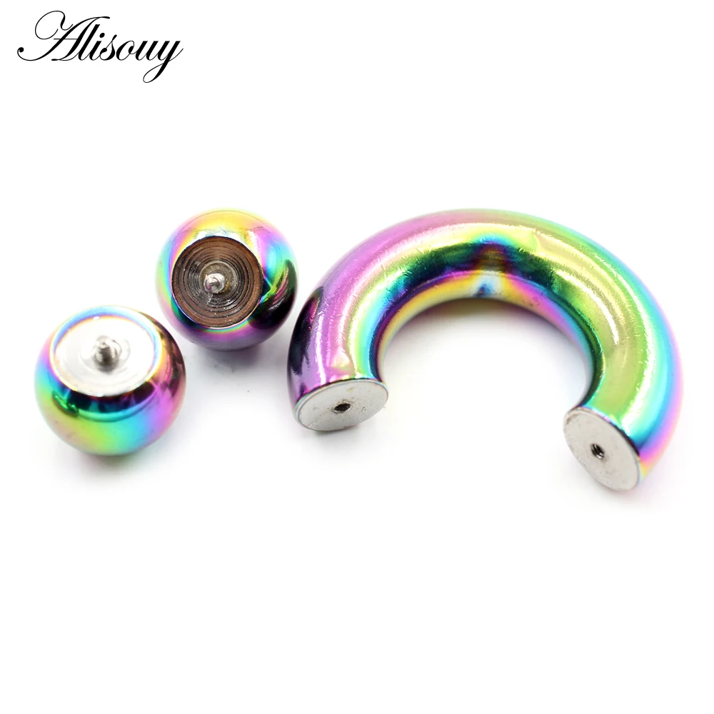 Alisouy 1pc Große Große Größe Captive Bead Nase Ring Ohr Plug Expander Guauge Männliche Genital BCR Hoop Ohrring Piercing körper Schmuck – Detail 21