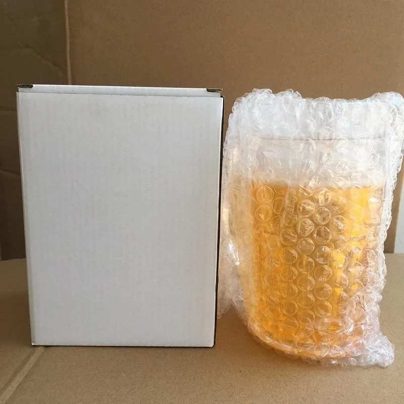 Creative Cool Double-layered Fake Beer Glass Thickened Cup with Handgrip Transparent Mugs Teasing Supplies 450ml glass cup heat resistant coffee glass cup heat resistant glass cup glass water cup