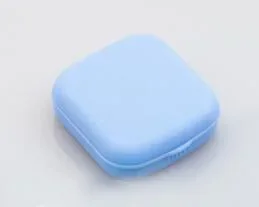 Compact Purple Pink Contact Lens Case Set with Mirror - Stylish and Portable Eyewear Storage Kit
