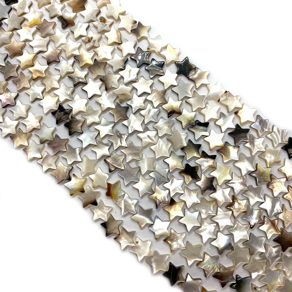 

1 Strand Natural Shell Loose Beads Strand Star Shaped Heart Shaped Clover Shape Beads DIY for Making Necklace Bracelets 12mm