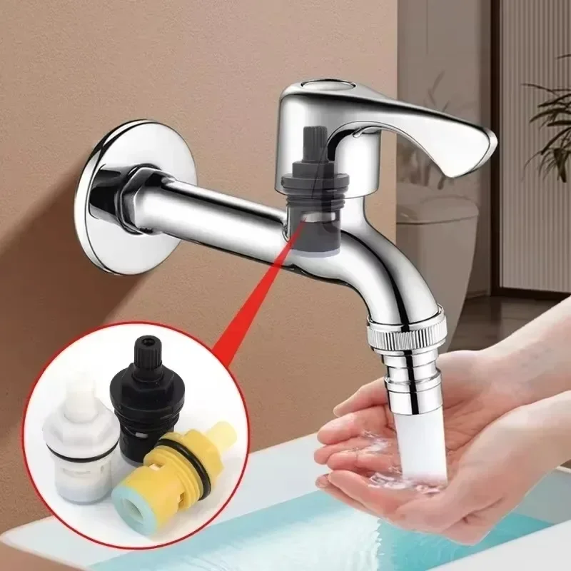 10/1PCS Faucet Valve Universal Replacement Tap Brass Ceramic Disc Cartridge Inner Bathroom Kitchen Sink Accessory