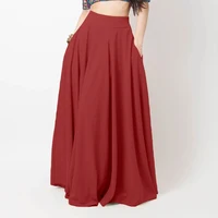 Korean version of the new half-skirt elastic waist plus-size women's long skirt high waist show thin skirt with a wide range - Image 2