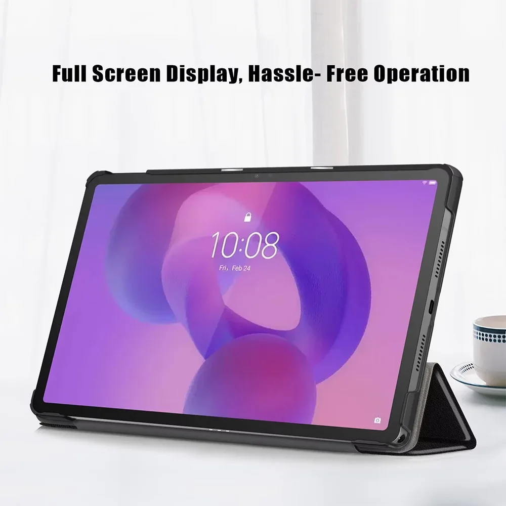 Tri-Fold Magnetic Flip Tablet Case in Solid Color