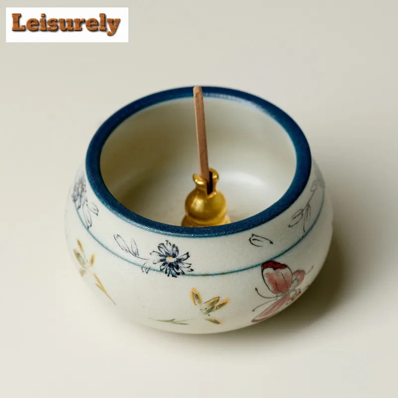 Butterfly Orchid Incense Holder Zen Garden Incense Burners Meditation Smell Distributor Censer Tableware Supplies Decoration