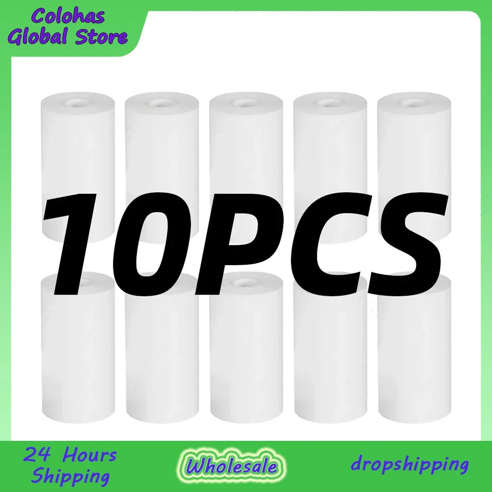 57*25mm Thermal Paper 10/20/30 Rolls White Children Camera Instant Print Kids Camera Printing Paper Replacement Acce