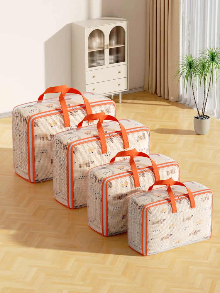 Oversized Kit Zipper Mobile Bag Heavy Duty Tote Foldable Moving Doggy Bag Clothing Storage Bag For Easy Mobile Travel 2
