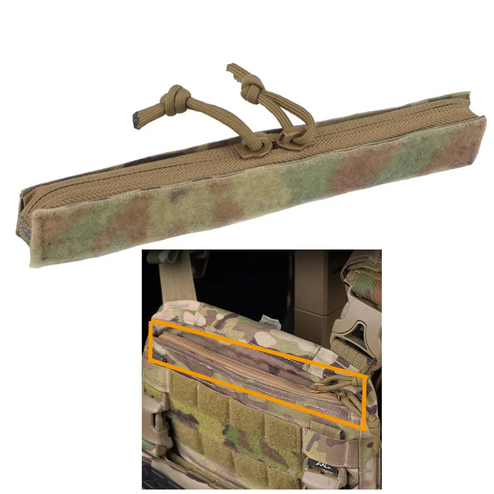 

Tactical Vest Double Zipper Insert Pouch FCPC Vest Hook Loop Pocket For Crye AVS Vest Accessories