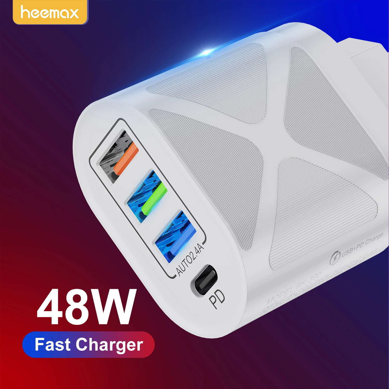 4 Ports 48W QC 3.0 Quick Charge USB EU/US/UK Plug Wall Mobile Phone Fast Home Charger Travel Adapter | Мобильные телефоны и