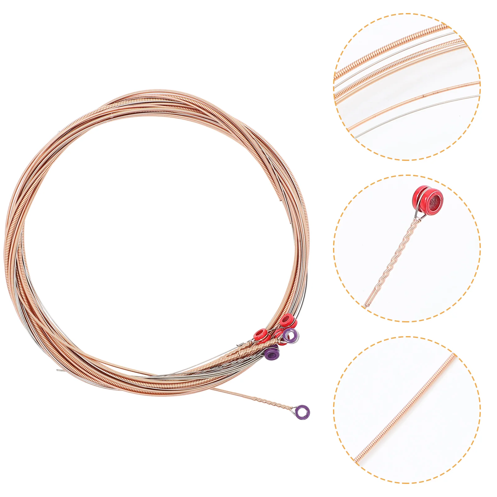 

6 Pcs Guitar String Accessory Replace Portapotty Imported Hexagonal Alloy Strings