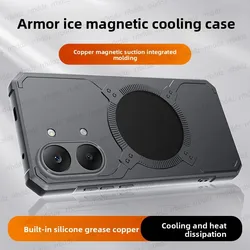 Armor Protective Magnetic Cooling Shockproof Phone Case Cover for Poco X8 ProMax (Grey)