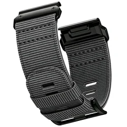 Military Tactical Woven QuickFit Watch Strap, 22mm/26mm - 22mm Garmin 965 955 (Dark Gray)