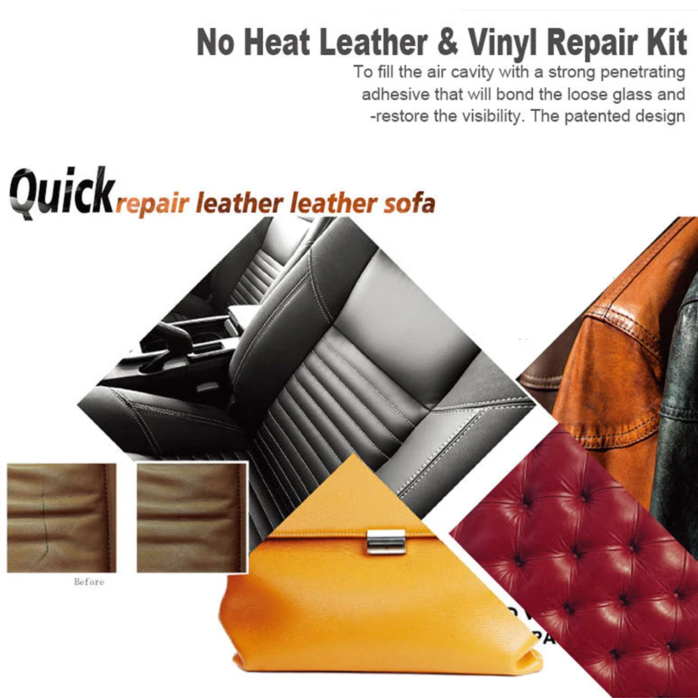 Car Seat Leather Vinyl Repair Tools DIY Sofa Coats Holes Scratch Cracks  Rips No Heat Liquid Leather Rips Repair Kits OPP Bagged - AliExpress