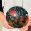 Natural African Blood Stone Quartz Sphere Crystal Ball Reiki Healing 1