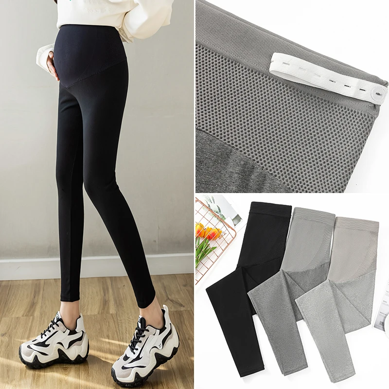 Pregnant Woman Adjustable Leggings Maternity Tights Pants Pregnancy High Waist Clothes Slim Fit Pencil Pants for Pregnant Women