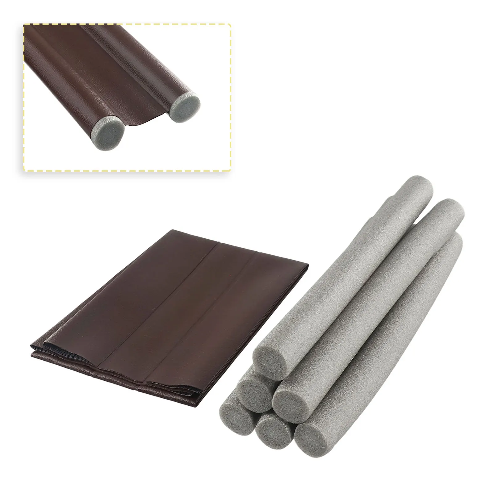Premium Leather Door Seal Strip - Wind & Dust-Proof Insulating Barrier