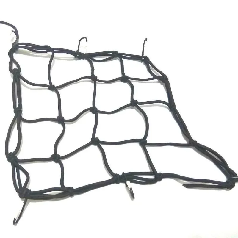 Motorcycle Luggage Net, 6 Hooks for Fixing Fuel Tanks, Luggage Net, Webbing Style, Adjustable Cargo Net