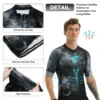 Ｘ-TIGER Cycling Jersey Men Short Sleeve Cycling Fit Lightweight Fabric Simple Chinese Style Cycling Shirt with 4 Back Pockets 2