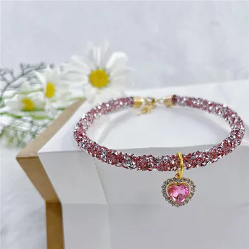 Crystal Heart Pet Collar