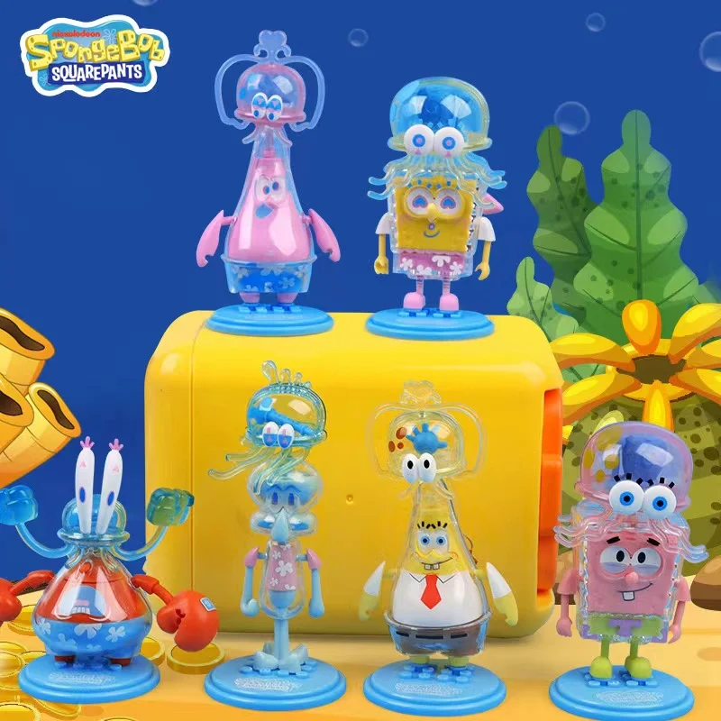 Spongebob Squarepants Meduse Blind Box Handmade Lego Compatibile Block Assembly Decorazione Desktop Bambola Giocattolo Per Bambini Regali