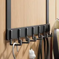 Hooks Over The Door 6 Hooks Clothes Coat Hat Towel Hanger Home Bathroom Organizer Rack Kitchen Accessories Holder over the door 2
