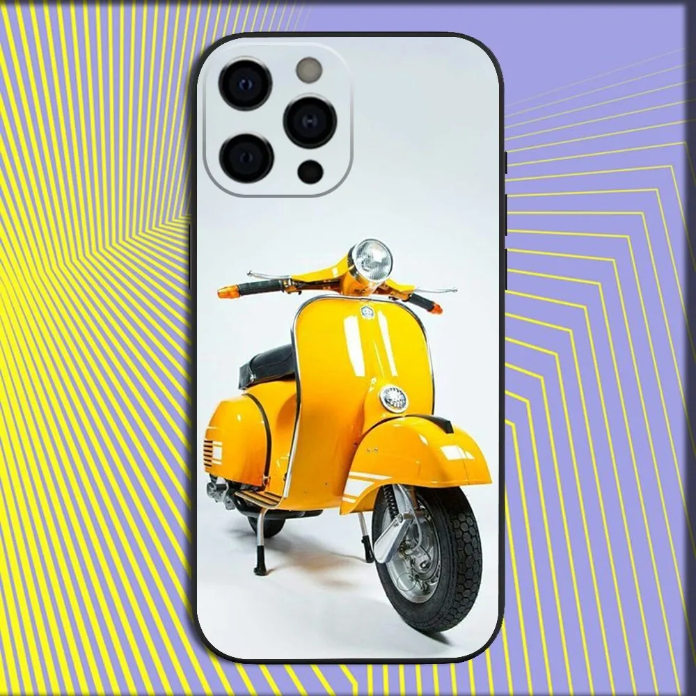 Sleek V-Vespa Scooter Moto Soft Black Phone Case
