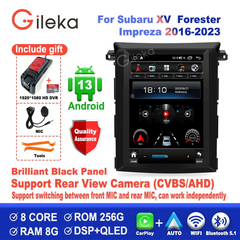Фото Автомагнитола Subaru, мультимедийный видеоплеер на платформе Android для Subaru Crossrek Forester XV Impreza 2016-2023, Типоразмер 1 din, с GPS №2
