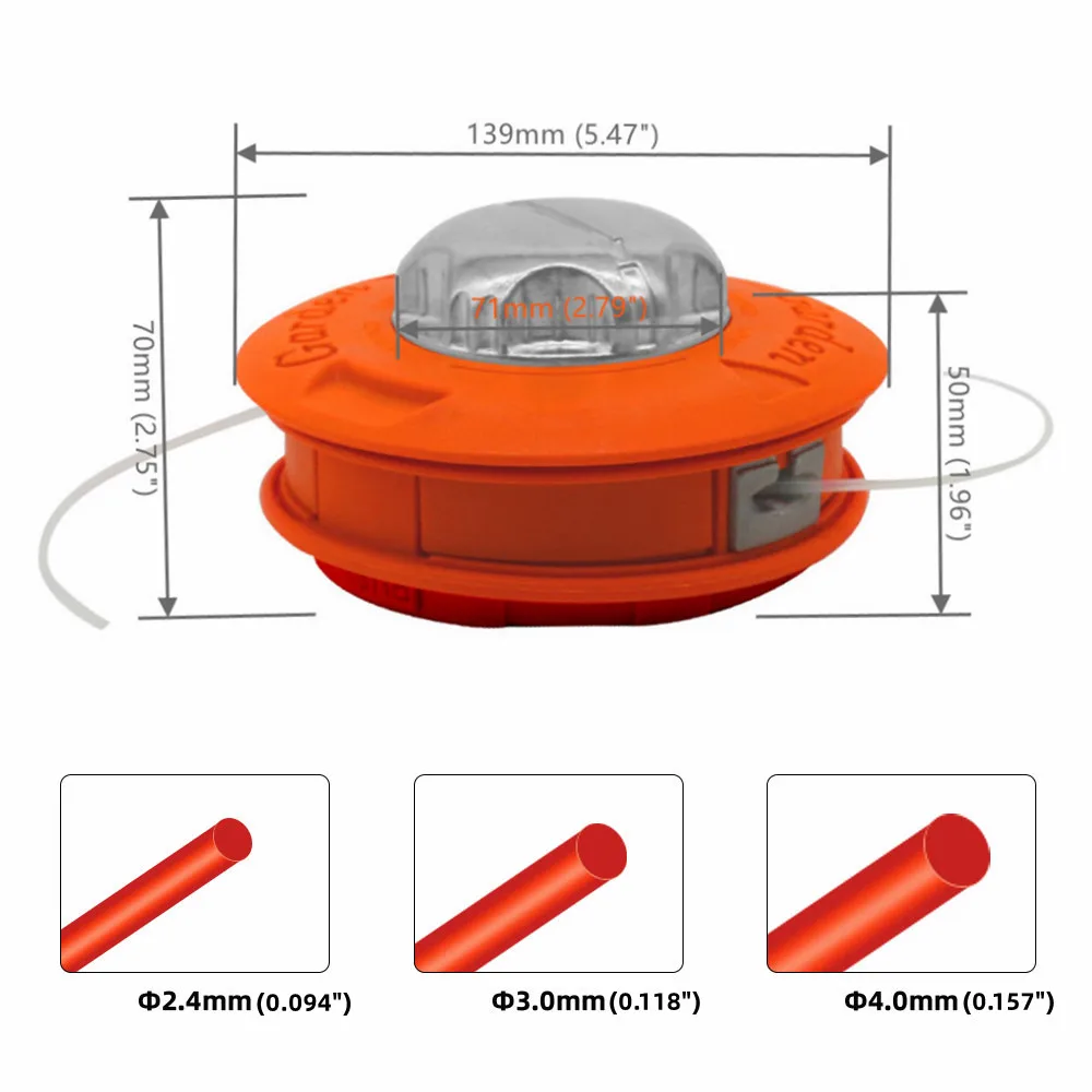 Universal Fit String Trimmer Replacement Bump Head Automatic Grass Trimmer Head for Gasoline Garden Machinery Brush Cutter