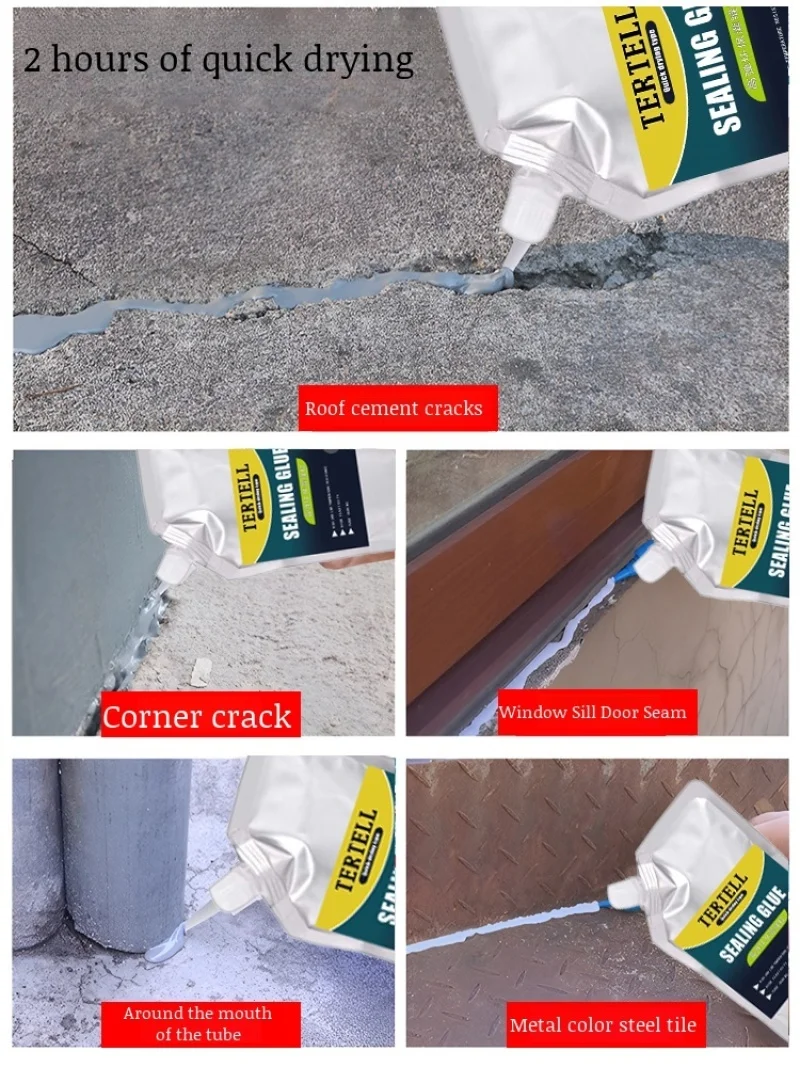 Multifunctional leakage repair adhesive high elasticity quickdrying waterproofing adhesive