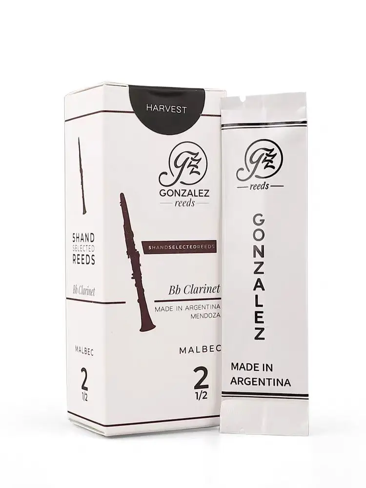 Gonzalez Bb Clarinet MALBEC Reed;Box of 5,Strength 2.0 2.5 3.0 3.5,Premium Reeds