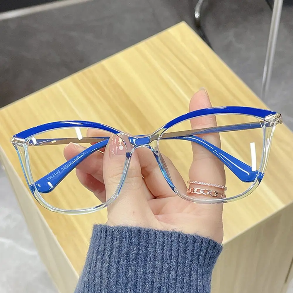 Cat Eye Anti-Blue Light Glasses Donna Uomo Fashion Trends Occhiali Da Computer Per Ufficio Occhiali Da Vista Con Montatura Quadrata Tr90 Blue Ray Bloc