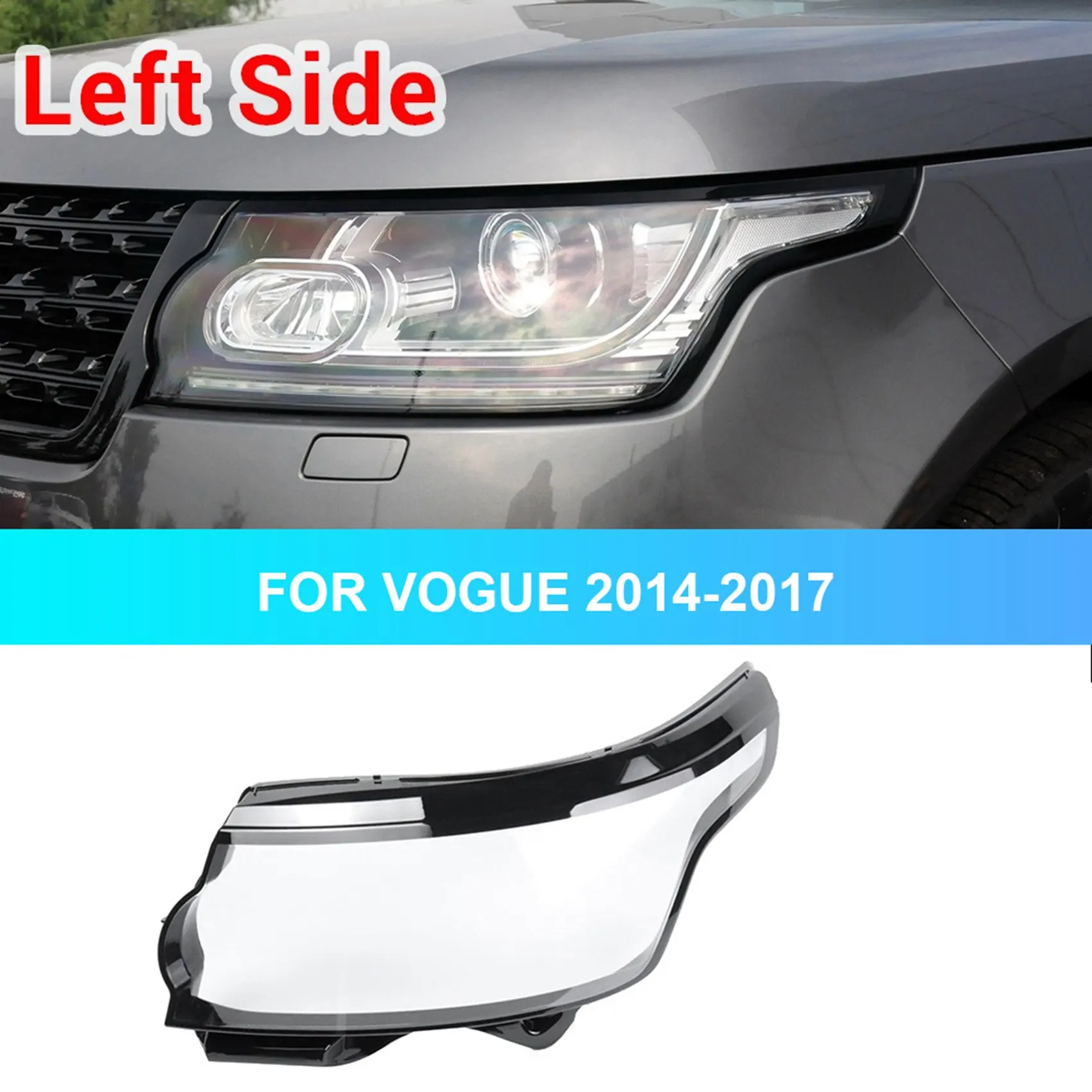 

Car Front Left Headlight Glass Head Light Lamps Lampshade Cover Lens for Land Rover Range Rover Vogue L405 2014-2017