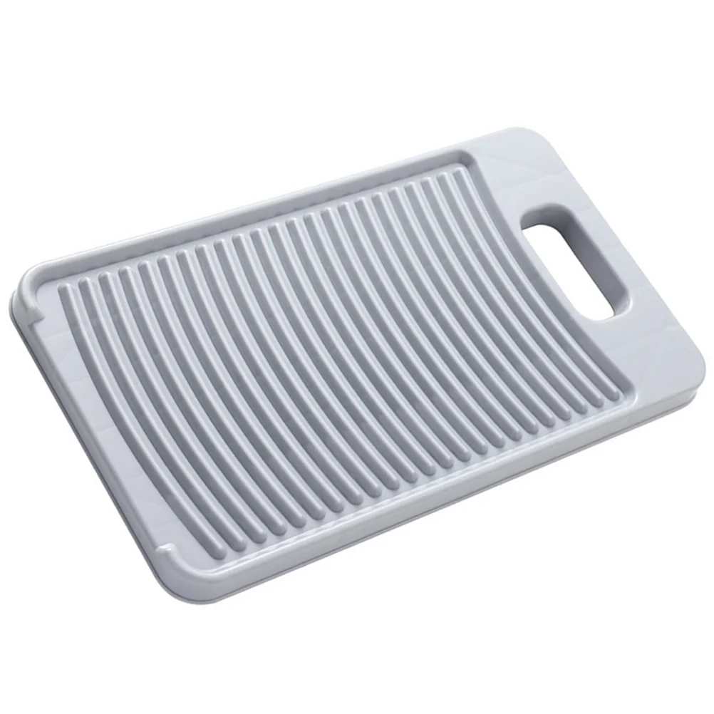 Artificial Washboard Anti-slip Hangable Laundry and Artifact (grey) Miss Portable Drying Rack Cloth Pp Washing Small for Travel 2