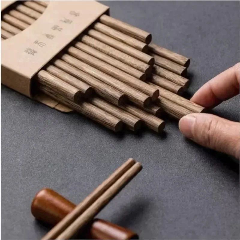 Chopsticks 10 Pairs Natural Rosewood Reusable Healthy Chinese Wooden Chop Sticks Sushi Food Stick Tableware Kitchen Utensils