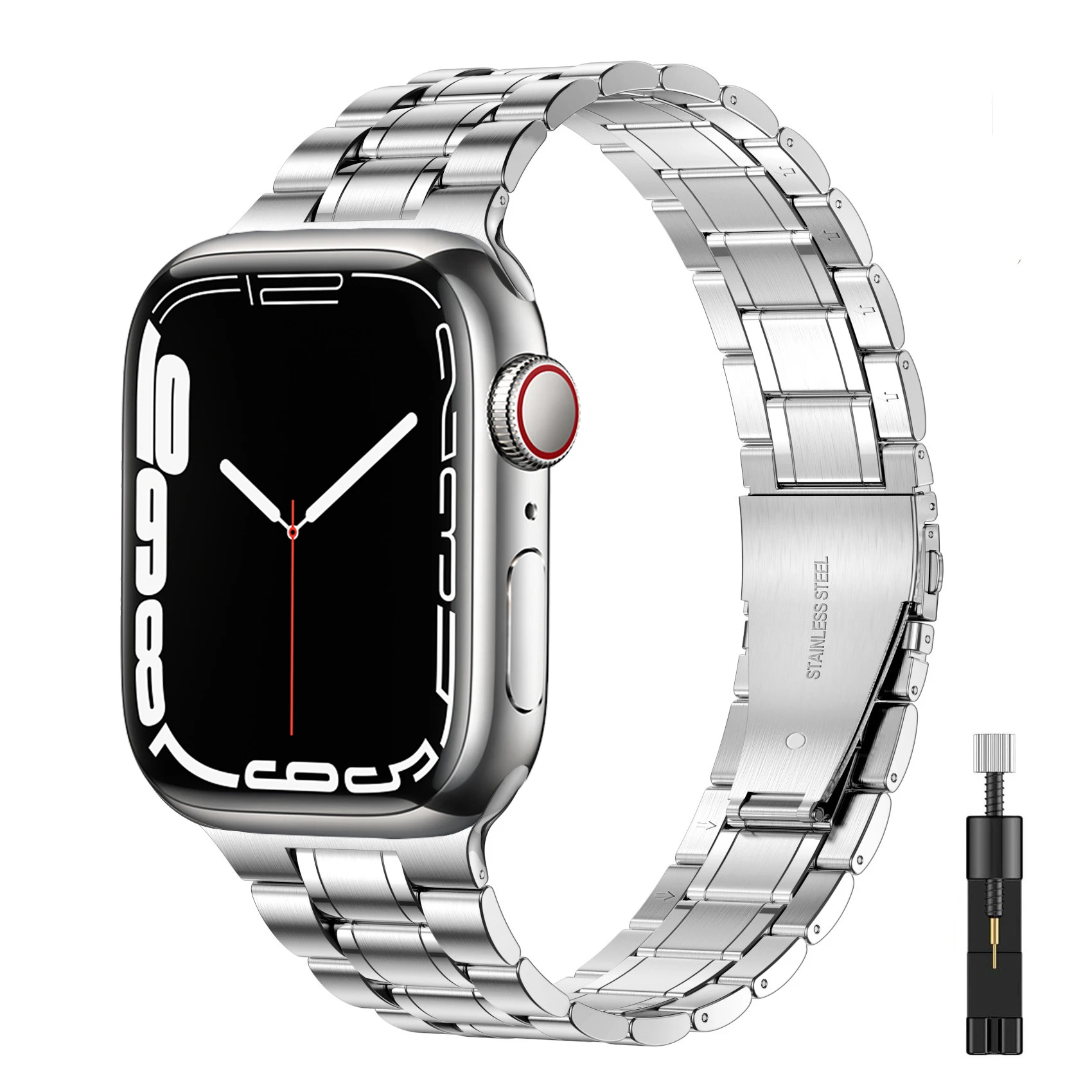case+Strap for Apple watch Ultra band 44mm 40mm 45mm 41mm 42mm 38mm Metal Stainless Steel bracelet iWatch Series 3 5 6 SE 7 8