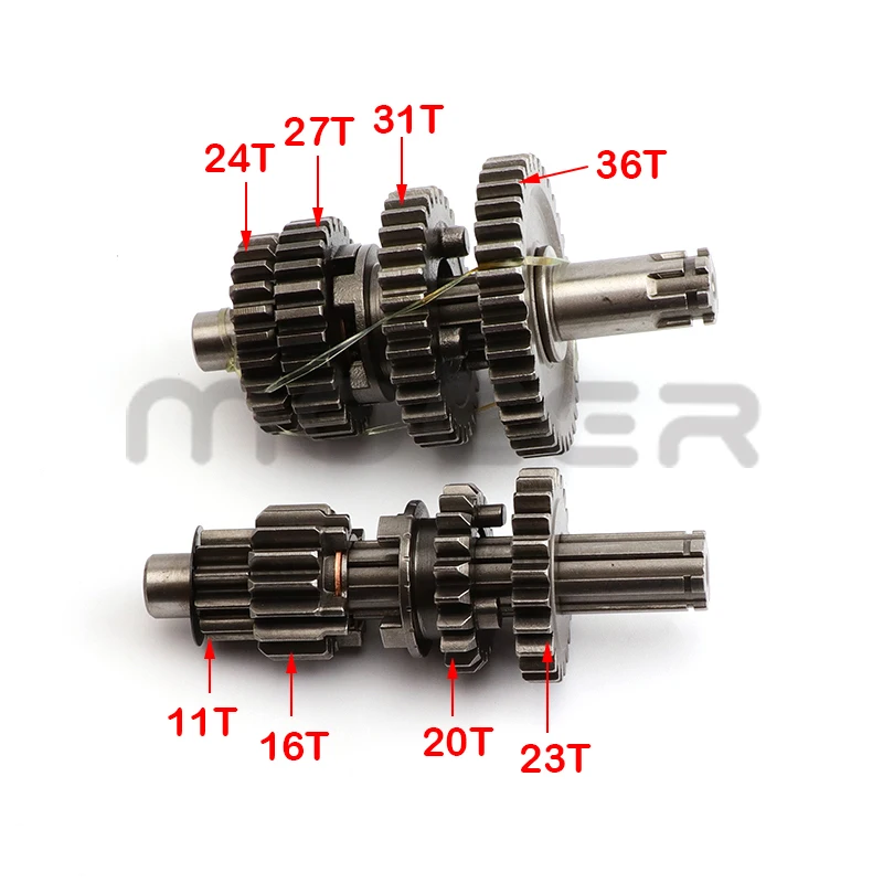 Transmission Gear Box Motorcycle YX110 125 Engine Transmission Gear Box Main Counter Shaft Assy For YinXiang 110cc 125cc Pit Dirt Bike Motocross parts