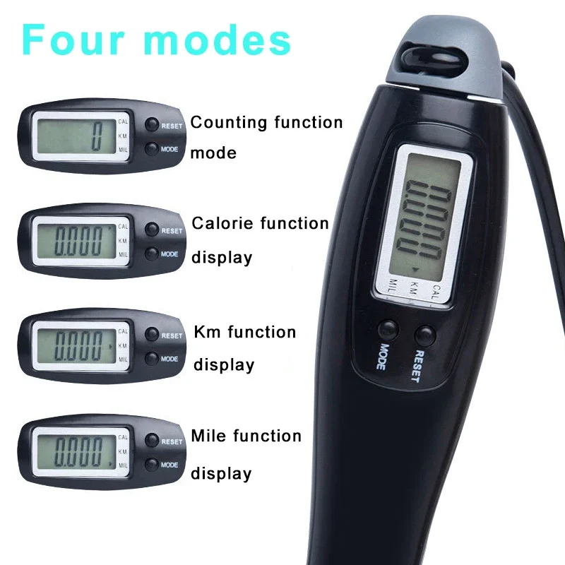 Digital Wireless Calorie Counter Skip Rope Sport Weights Exercise Fitness Body Building Cordless Digital Jump Ropes Set 2