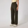 Straight Fitness Micro Flared Pants Back Waist with Pockets Flared Pants Gym Workout Running High Waisted Quick Dry Yoga Clothes 1