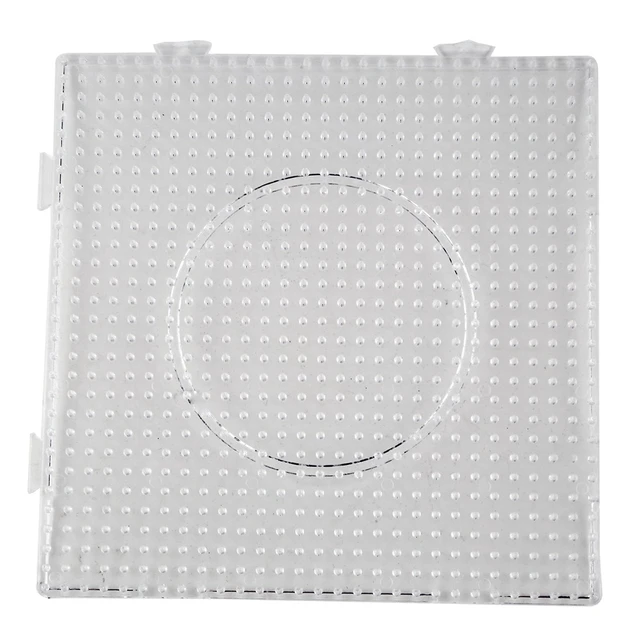 4Pcs 5mm Practical PE Clear Square Large Pegboards Board Circle Puzzle Beads  Template For Hama Fuse Perler Beads - AliExpress