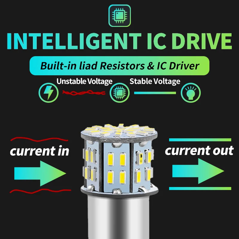 2/6/10pcs 3014 50SMD 1156 1157 LED ���� �ڵ��� ���� �극��ũ ����Ʈ ���� ���õ� BA15S P21W /BAY15D P21/5W